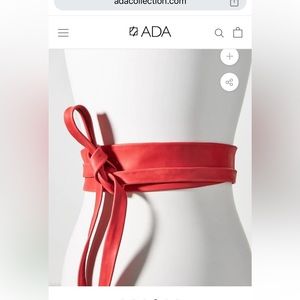 Red ADA Wrap Leather Belt
